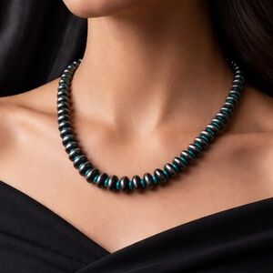 *NEW* Turquoise and Antique Silver Beaded Necklace